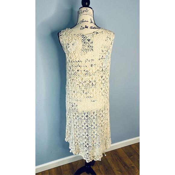 New Daytrip by Buckle Women's Large XL Cream Open Front Cardigan Duster Weave - Picture 8 of 8